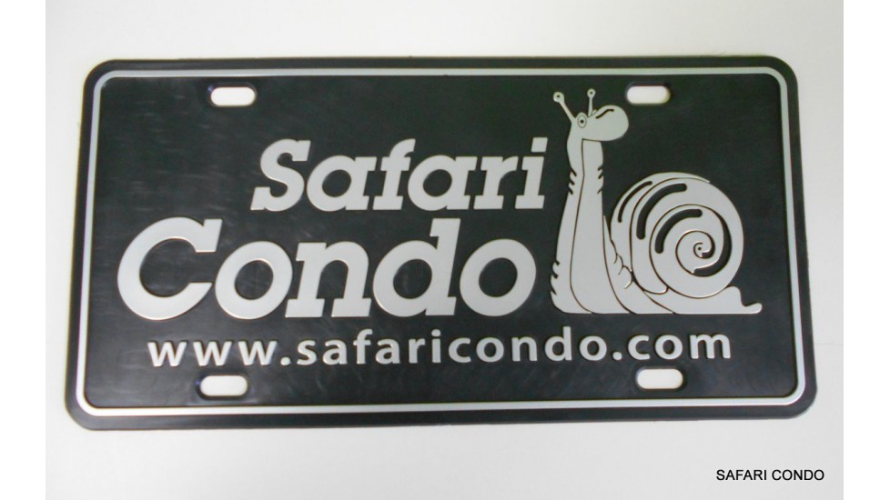 Plaque d'immatriculation /Safari Condo                                                                 