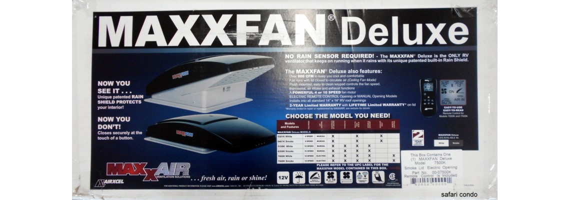 Ventilateur de toit Maxxfan 7500K noir